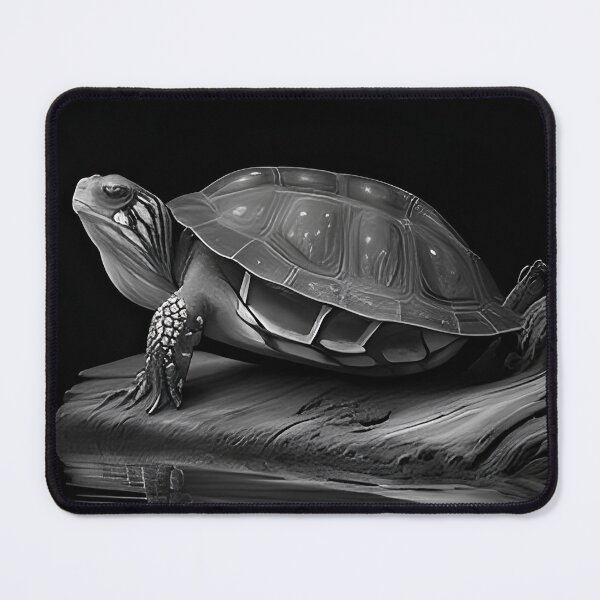 Item preview, Black and white pencil drawing of a turtle designed and sold by Pencil-Art.