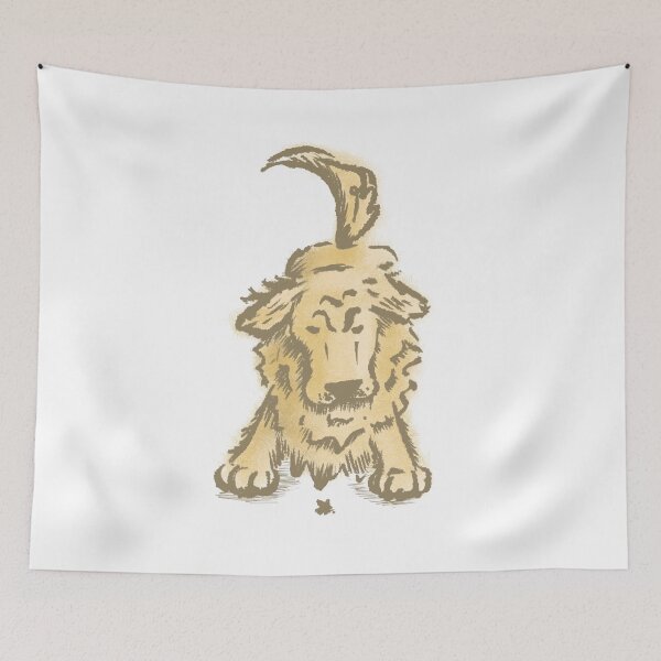 Item preview, Golden Retriever with Bug in color designed and sold by Christine Philbrick.