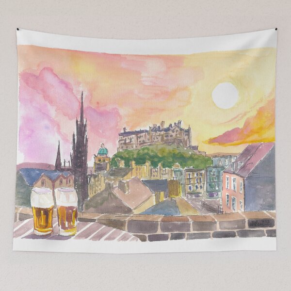 Item preview, Beautiful Edinburgh Scotland Historic Center and Castle Viewpoint designed and sold by artshop77.