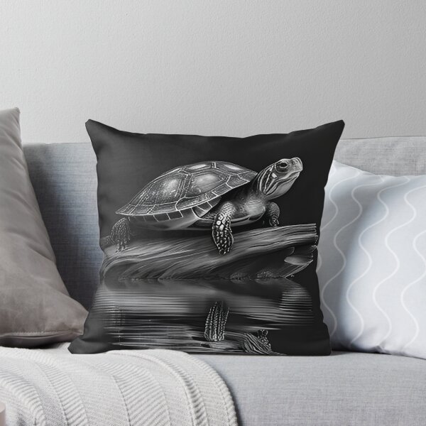 Item preview, Black and white pencil drawing of a turtle designed and sold by Pencil-Art.
