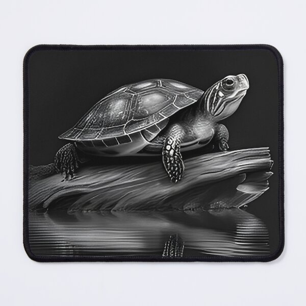 Item preview, Black and white pencil drawing of a turtle designed and sold by Pencil-Art.