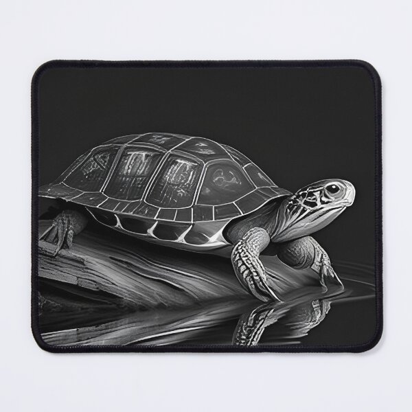 Item preview, Black and white pencil drawing of a turtle designed and sold by Pencil-Art.