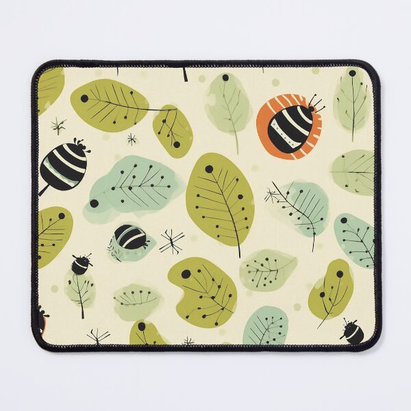 Item preview, Cute Bugs and Leaves Pattern designed and sold by Monochrome-Dog.