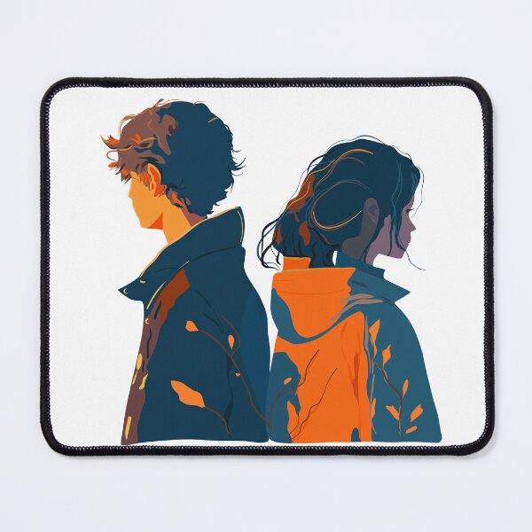 Item preview, Young couple in flat technique designed and sold by Mashusha-art.