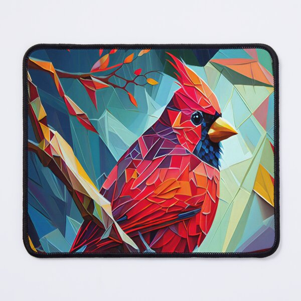 Item preview, Abstract Palette painting of Cardinal Bird designed and sold by KingExpressions.