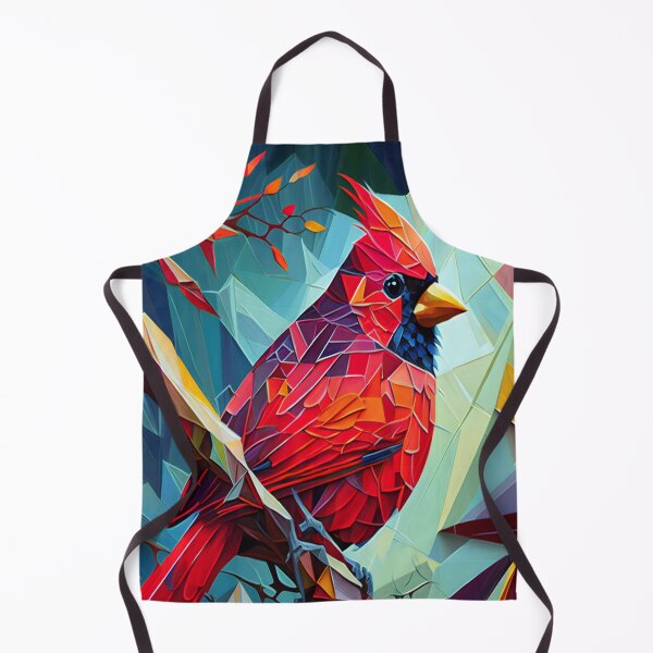 Item preview, Abstract Palette painting of Cardinal Bird designed and sold by KingExpressions.