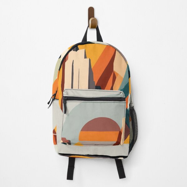 Item preview, Landscape of mountains at sunset | geometric mountains designed and sold by Phoenix-Textile.