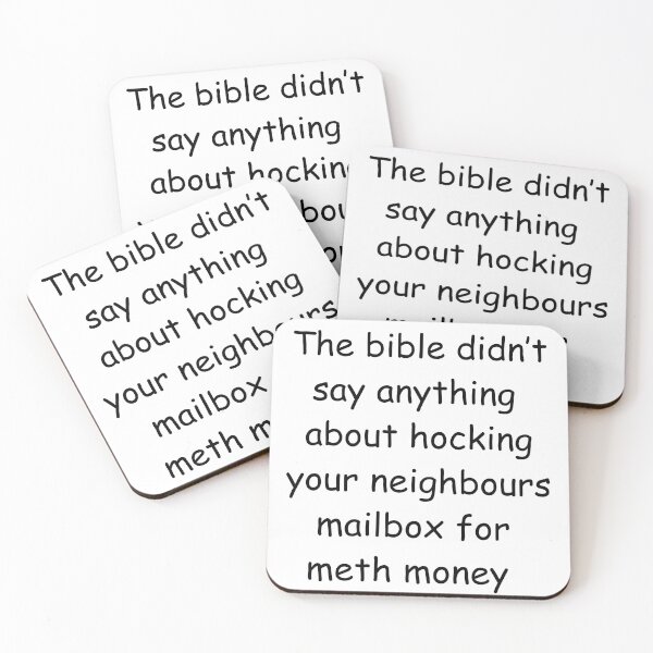 Item preview, The bible didn’t say anything about hocking your neighbours mail box designed and sold by Sh1t-Shirts.