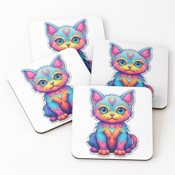 Item preview, Zen Colorful Cute Cat Sticker designed and sold by terre2geants.