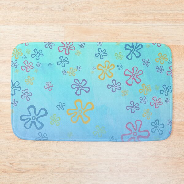 Item preview, Spongebob Sky Flower Shower Curtain designed and sold by TCF-Store.