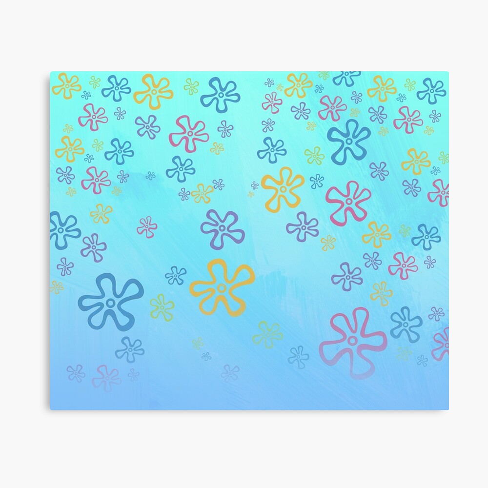 Spongebob Sky Flower Shower Curtain Photographic Print