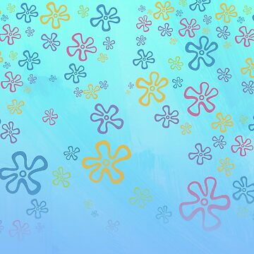 "Spongebob Sky Flower Shower Curtain" Sticker for Sale by TCF-Store ...