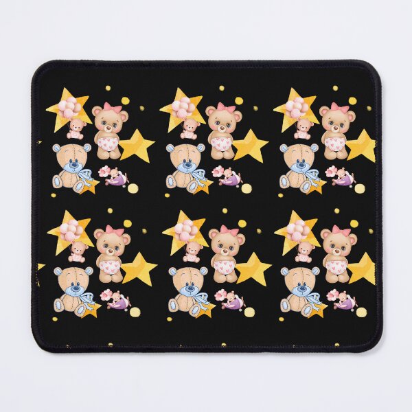 Item preview, Sweet Teddy Bears Blue and Pink Stars and Balloons designed and sold by BoomBoomBaby.