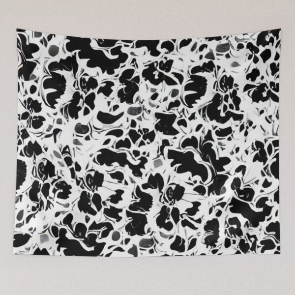 Item preview, Black and White Abstract Lace Pattern designed and sold by calibrit.