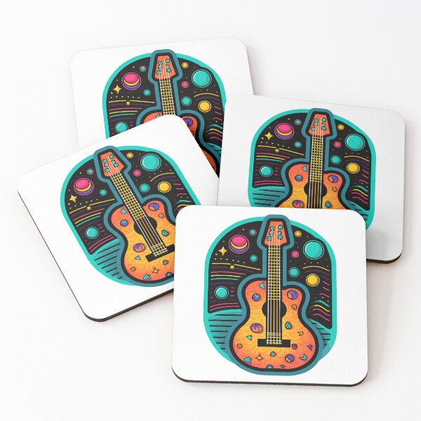 Item preview, Nighttime Planet and Guitar Design designed and sold by Artwyz.