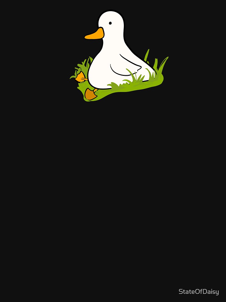 Aperçu 7 sur 7. T-shirt respirant avec l'œuvre Mignon petit canard s'occupant de ses propres affaires créée et vendue par StateOfDaisy.