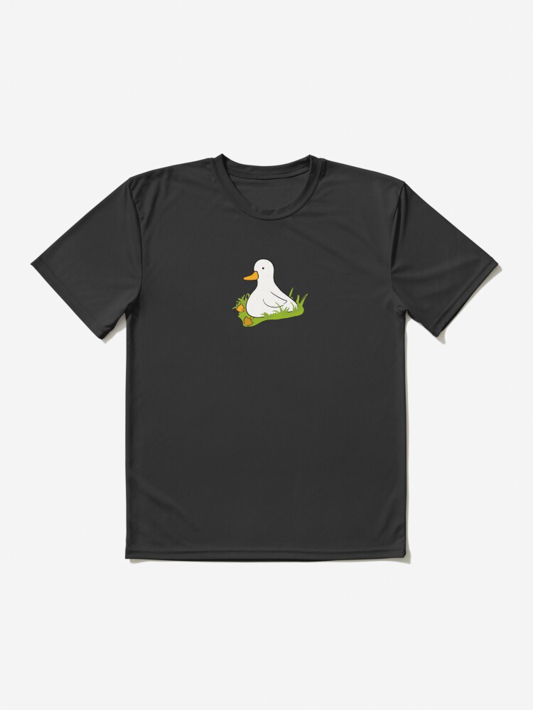 Aperçu 2 sur 7. T-shirt respirant avec l'œuvre Mignon petit canard s'occupant de ses propres affaires créée et vendue par StateOfDaisy.