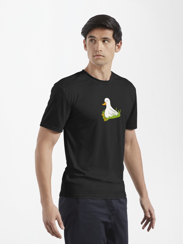 Aperçu 3 sur 7. T-shirt respirant avec l'œuvre Mignon petit canard s'occupant de ses propres affaires créée et vendue par StateOfDaisy.