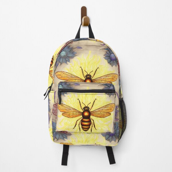 Item preview, Vintage bee with flowers and sun designed and sold by ZombiOctopi.