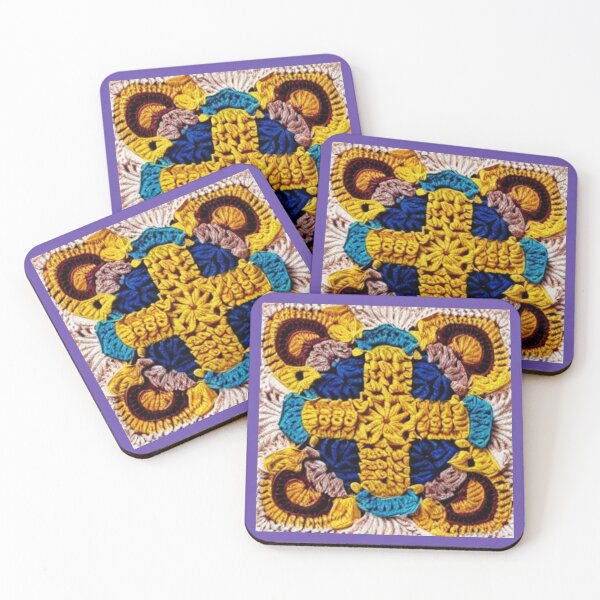 Item preview, Crocheted grandmother's squares. Abstraction. designed and sold by Natalia-Vlad.