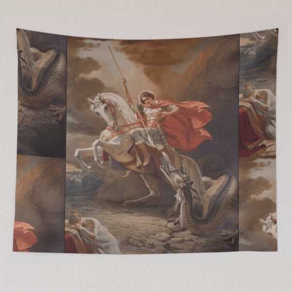 Item preview, St George kills the dragon, painting designed and sold by silvapajic.