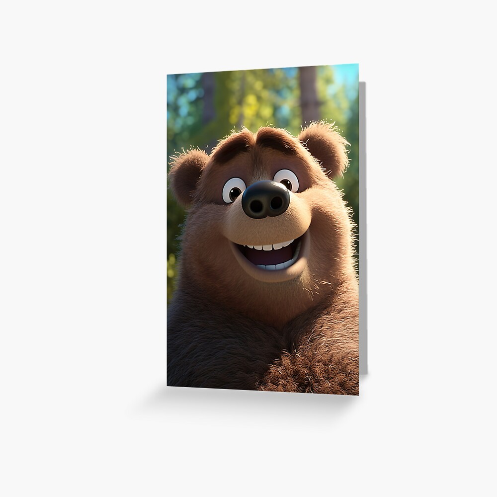 Charming Cartoon Bear - Fun, Kid-Friendly, Animated Design