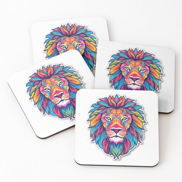 Item preview, A brightly colored lion designed and sold by terre2geants.