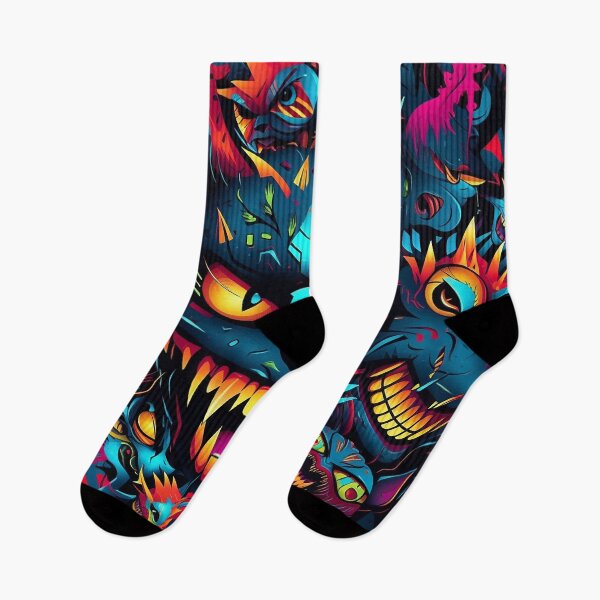Item preview, Black Street Demon Cats Pattern designed and sold by Desfix.