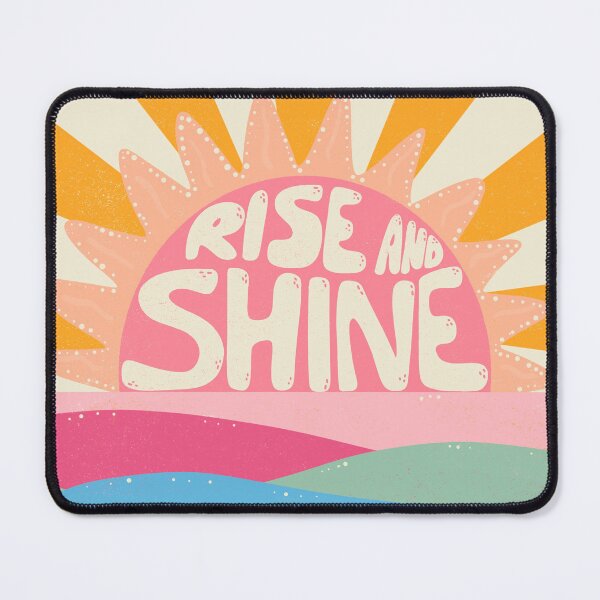 Item preview, Retro-Inspired 'Rise and Shine' Sun Rising Over Sea Horizon Artwork, Starburst Background, Textured Illustration, Happiness-Inspiring, Easygoing Mood Decor designed and sold by MaddaMom.
