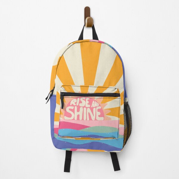 Item preview, Retro-Inspired 'Rise and Shine' Sun Rising Over Sea Horizon Artwork, Starburst Background, Textured Illustration, Happiness-Inspiring, Easygoing Mood Decor designed and sold by MaddaMom.