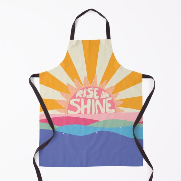 Item preview, Retro-Inspired 'Rise and Shine' Sun Rising Over Sea Horizon Artwork, Starburst Background, Textured Illustration, Happiness-Inspiring, Easygoing Mood Decor designed and sold by MaddaMom.