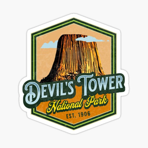 Item preview, Devil's Tower National Park Est. 1906 Logo Emblem designed and sold by The Masked Designer.