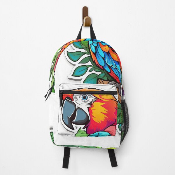 Item preview, A beautiful multicolored parrot in bright colors on a white background designed and sold by terre2geants.