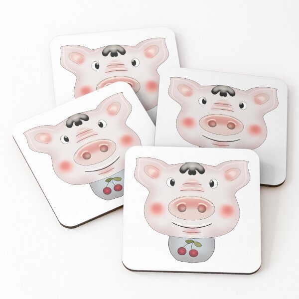 Item preview, Piglet in an apron with a cherry designed and sold by bonjourmadame4.