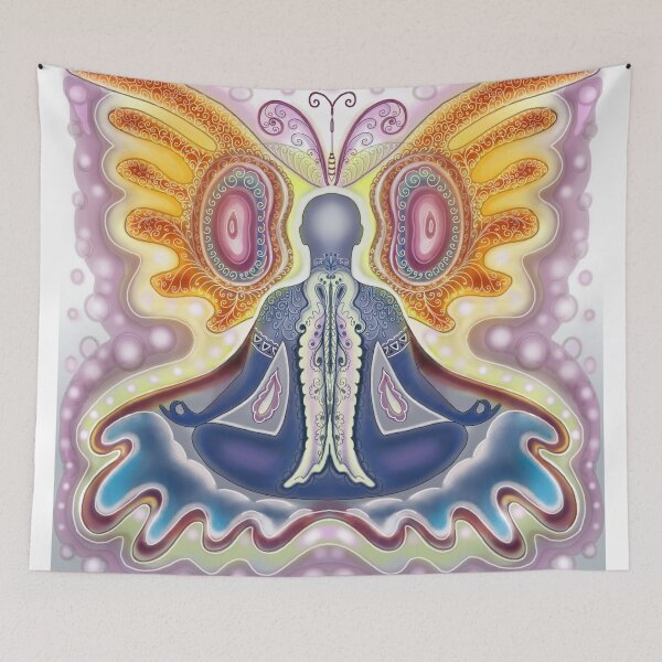 Item preview, Yoga lotus position purple glow designed and sold by bonjourmadame4.