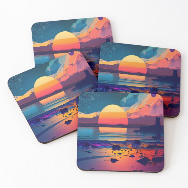 Item preview, Abstract Beach with Sunset designed and sold by KingExpressions.