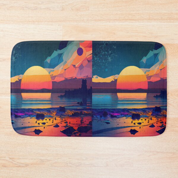 Item preview, Abstract Beach with Sunset designed and sold by KingExpressions.
