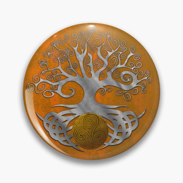 Item preview, Tree of life holding triskellion 1 orange silver variant designed and sold by Donkjonk.