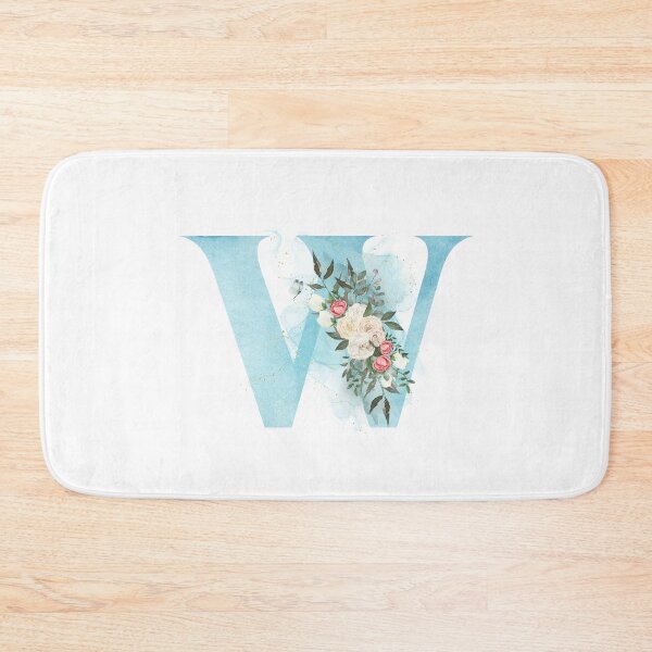 Item preview, Letter W Initial Or Monogram With Watercolor Flowers designed and sold by KreativniUm.