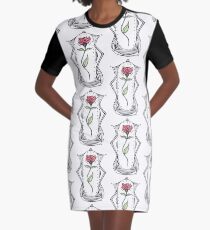 Flower Dreams- Colored Graphic T-Shirt Dress