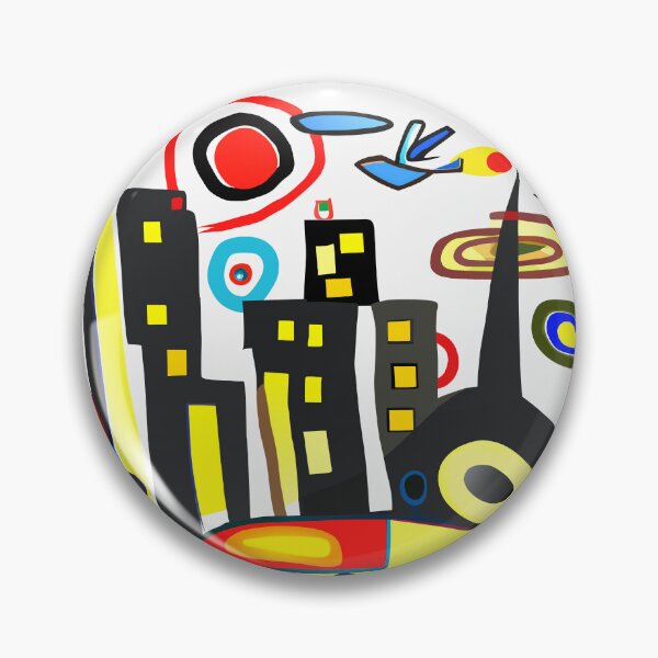 Item preview, Abstract cityscape inspired by Miro 3 designed and sold by i-cottagedesign.