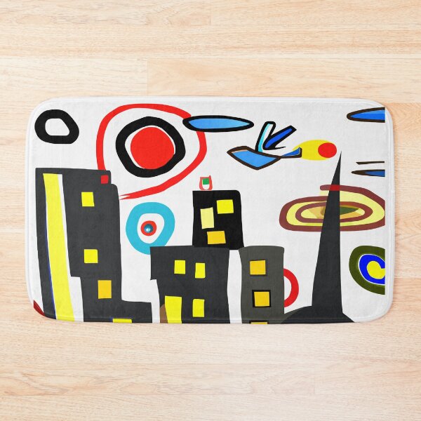 Item preview, Abstract cityscape inspired by Miro 3 designed and sold by i-cottagedesign.