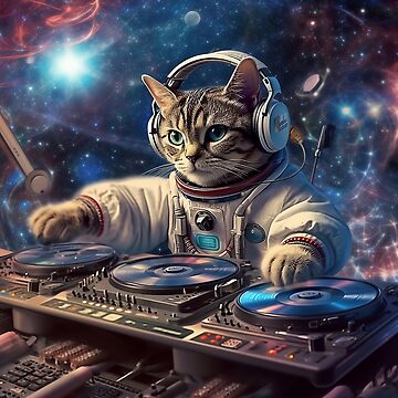 Galaxy Cat DJ | Poster