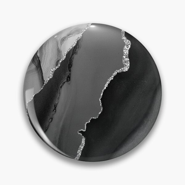 Item preview, Black, White (Faux) Marble With Silver-Color Veins designed and sold by DEC02.
