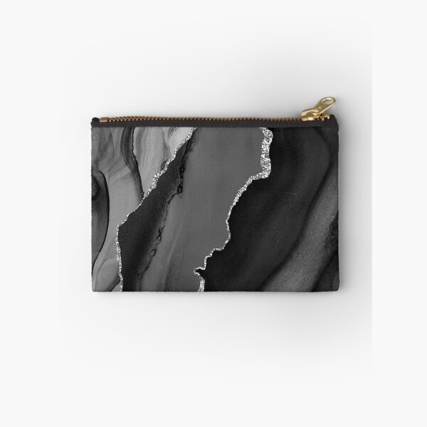 Item preview, Black, White (Faux) Marble With Silver-Color Veins designed and sold by DEC02.
