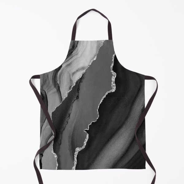 Item preview, Black, White (Faux) Marble With Silver-Color Veins designed and sold by DEC02.