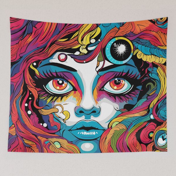 Item preview, Psychedelic Rainbow Woman Large designed and sold by CortexCreations.