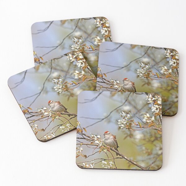 Item preview, Chipping Sparrow In The Serviceberry designed and sold by Deb Oppermann.