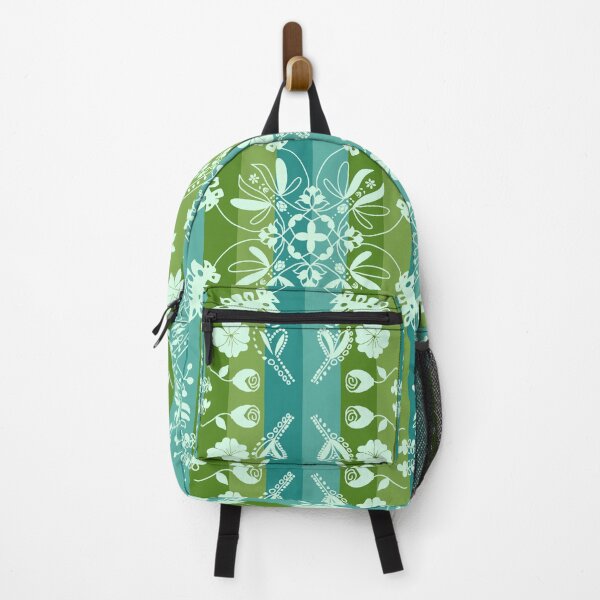 Item preview, Pattern Clash Floral Mandela Stripes - Green Version designed and sold by CK-Designz.