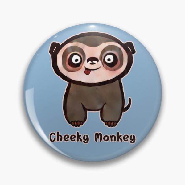 Item preview, Cute cheeky little monkey illustration designed and sold by ArtfulOctopus.
